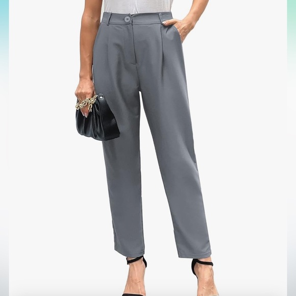 Grace Karin Women's Blue Gray Trousers - Picture 1 of 12